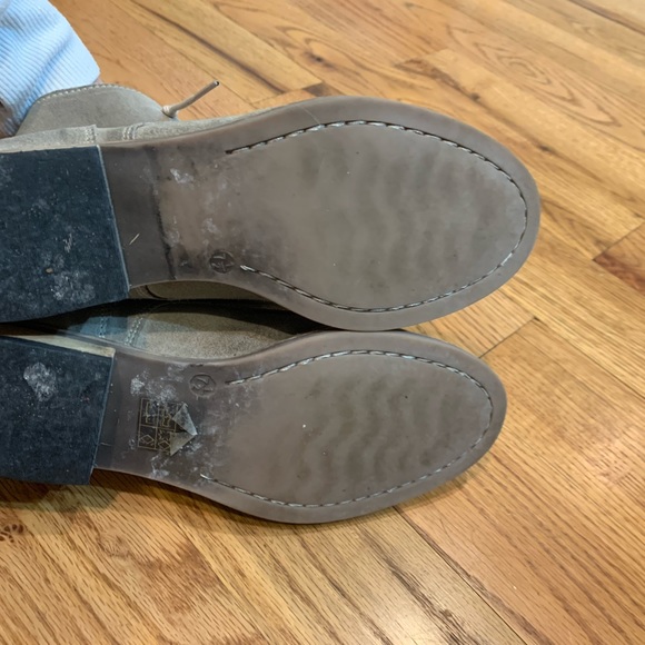 Diba True Nuff Grey Leather Upper Ankle Booties - Picture 4 of 6